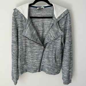 Anthropologie | Saturday Sunday Heathered Gray Zip Up Sweater Jacket